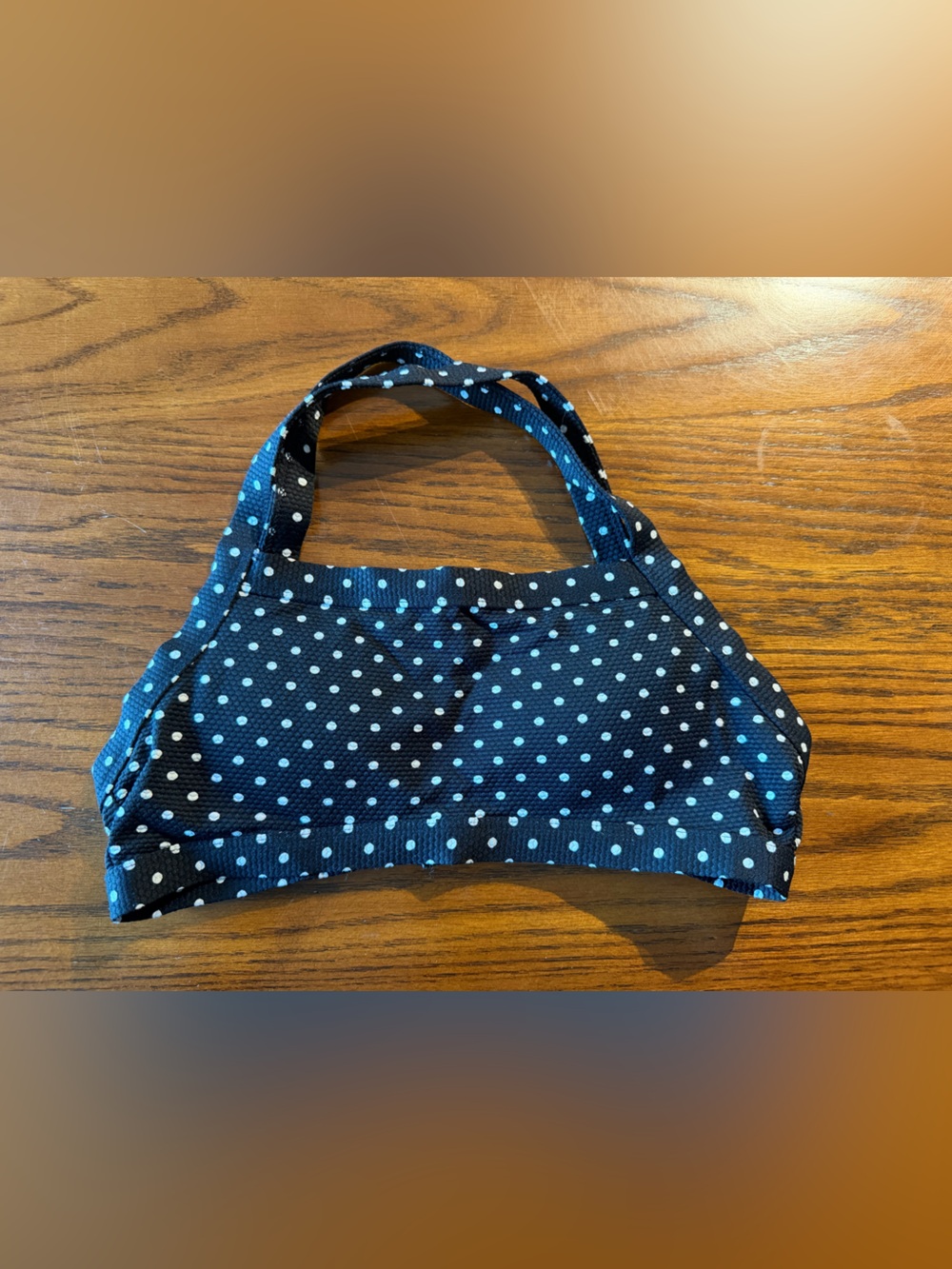 Polka Dot Black Bikini Top
